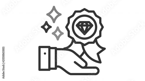 Animated premium service icon