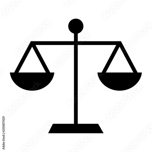 Scales Icon Silhouette Vector Image