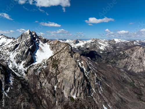 Distant Sawtooth Mountain range in Idaho’s wilderness