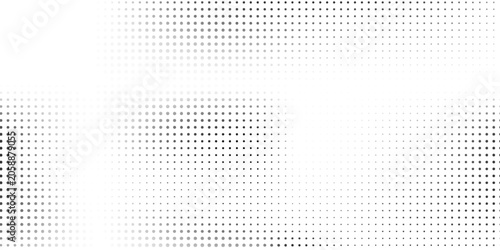 Background with monochrome dot texture. Polka dot pattern template. Background with black dots modern old art