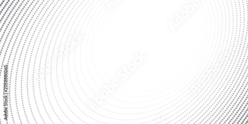 Abstract halftone gray dots gradient on white background  Curved twisted slanting design or circle lines pattern modern cards  brochures