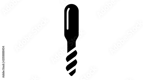 Tableau sur toile A minimalist vector icon of a screw extractor drill bit, representing tool usage