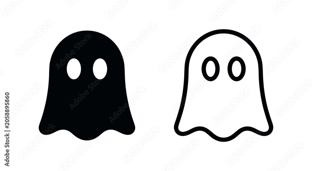 Photography Ghost Icon Set