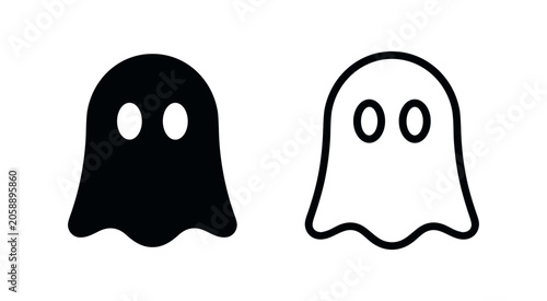 Photography Ghost Icon Set