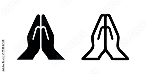 Photography Praying Hands Icon for Faith Religion and Spirituality