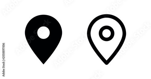 Quadro su tela Location pin icon
