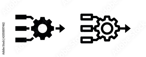 Картината върху платно Workflow process icon set
