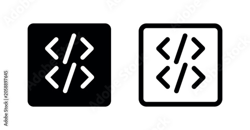 Foto Programming Code Brackets Icon Set