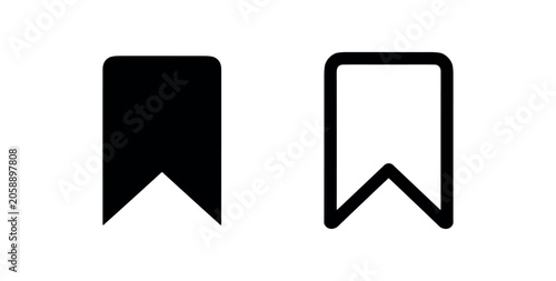 Vászonkép Bookmark icon symbol in filled and outline style for save or favorite items