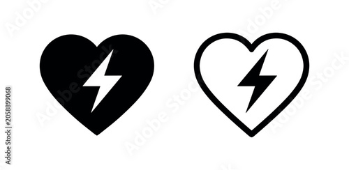 Quadro su tela Heart Pain and Arrhythmia Medical Icon