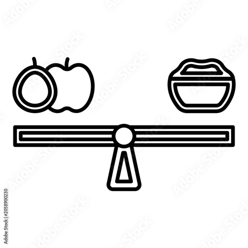 Balanced Diet Vector Icon Design