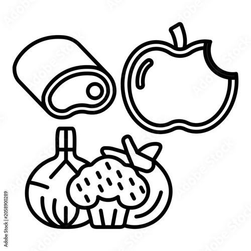 Food Pyramid Vector Icon Design