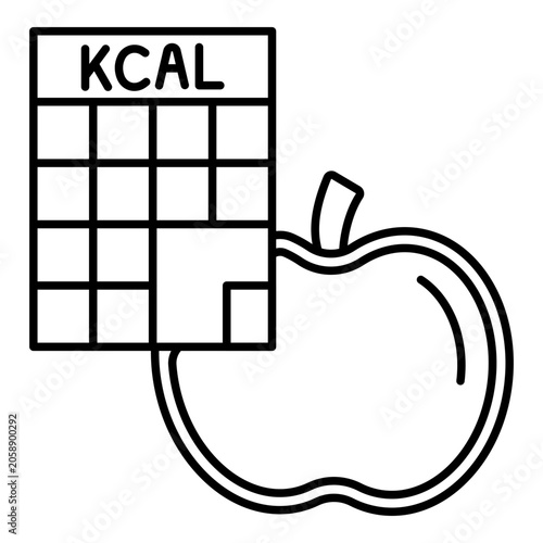 Count Calories Vector Icon Design