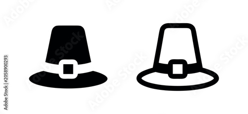Photography Pilgrim hat Thanksgiving holiday icons
