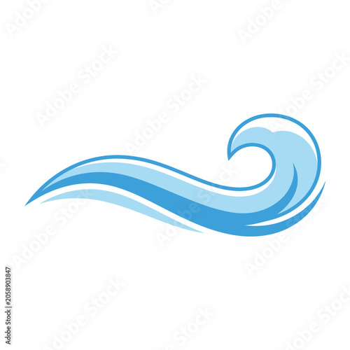 Single Curling Crest and Minimalist Blue Air Swoosh