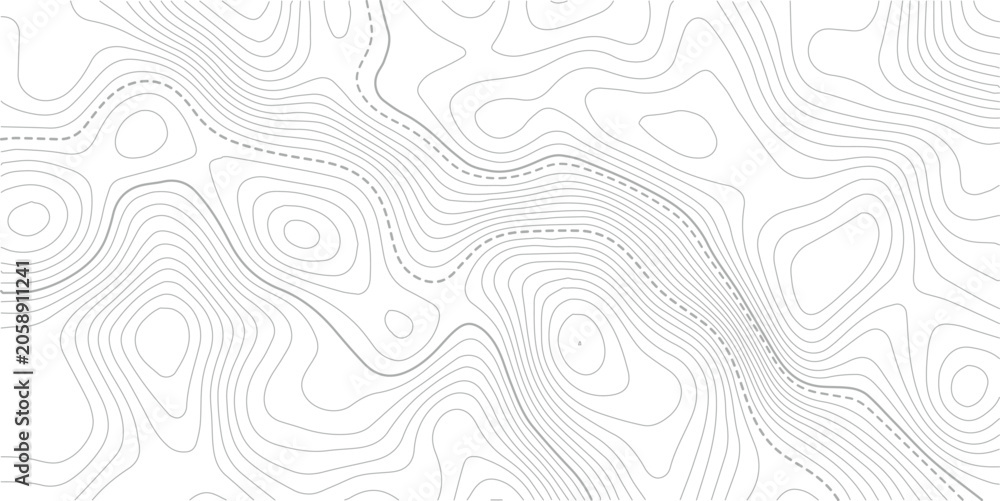 Fototapeta premium Topographic map background. Geographic line map with elevation assignments.Vector illustration.