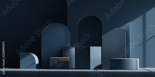 Fotografía Night City Skyline with Business Growth and Urban Development Illustration