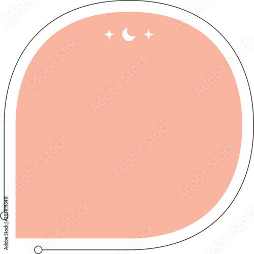 Aesthetic Peach Celestial Border Design