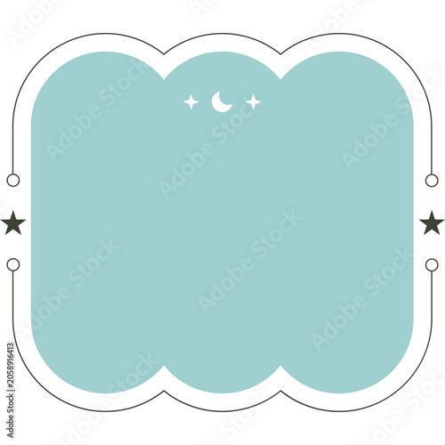 Minimalist Moon Star Border Frame