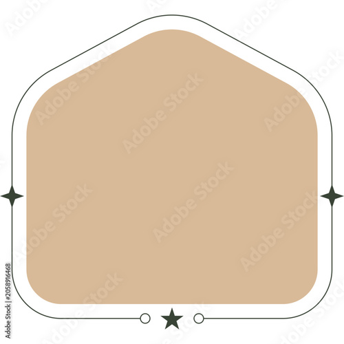 Minimalist House Shaped Border Frame
