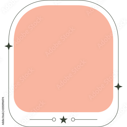 Aesthetic Peach Decorative Frame Design