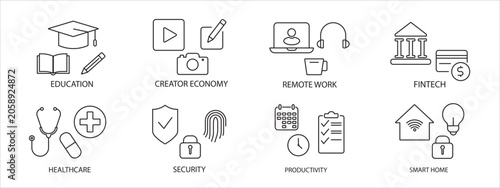vector icon generator in line style