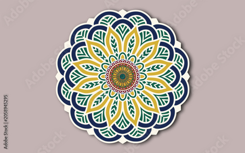 Beautiful colorful luxurious mandala art vector for your design, decoration element for meditation poster, yoga, banner, henna, invitation, cover page, design element, festival, celebration design,