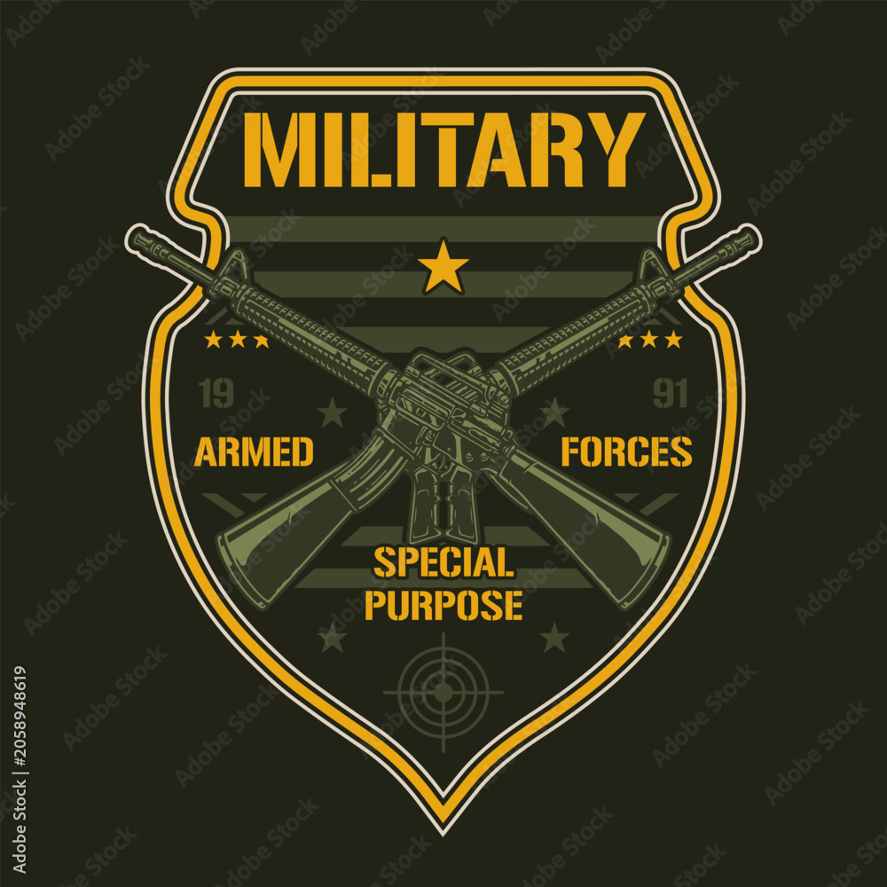 Obraz premium Military logo design from 1991