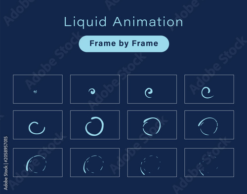 фотографія Liquid animation frame by frame 2d