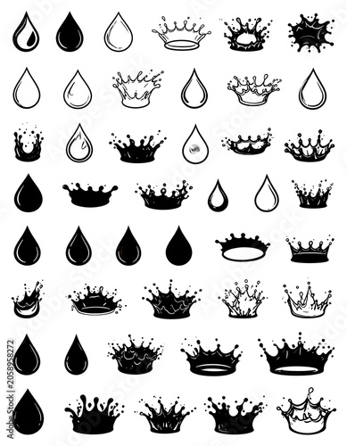 Drops and regal crowns