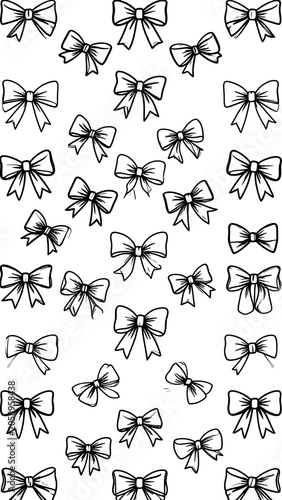 Many bows scattered widely
