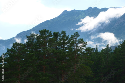 Burabay National Park. Republic of Kazakhstan. Clouds over the mountains. 