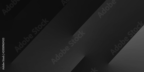 Abstract Black Geometric Background with Dark Gradient Light Effect, Modern Luxury Polygon Design, Minimal Futuristic Digital Backdrop, Elegant Monochrome Technology Wallpaper