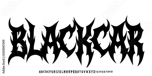 Obraz na płótnie lettering in abstract scary or metalcore letters