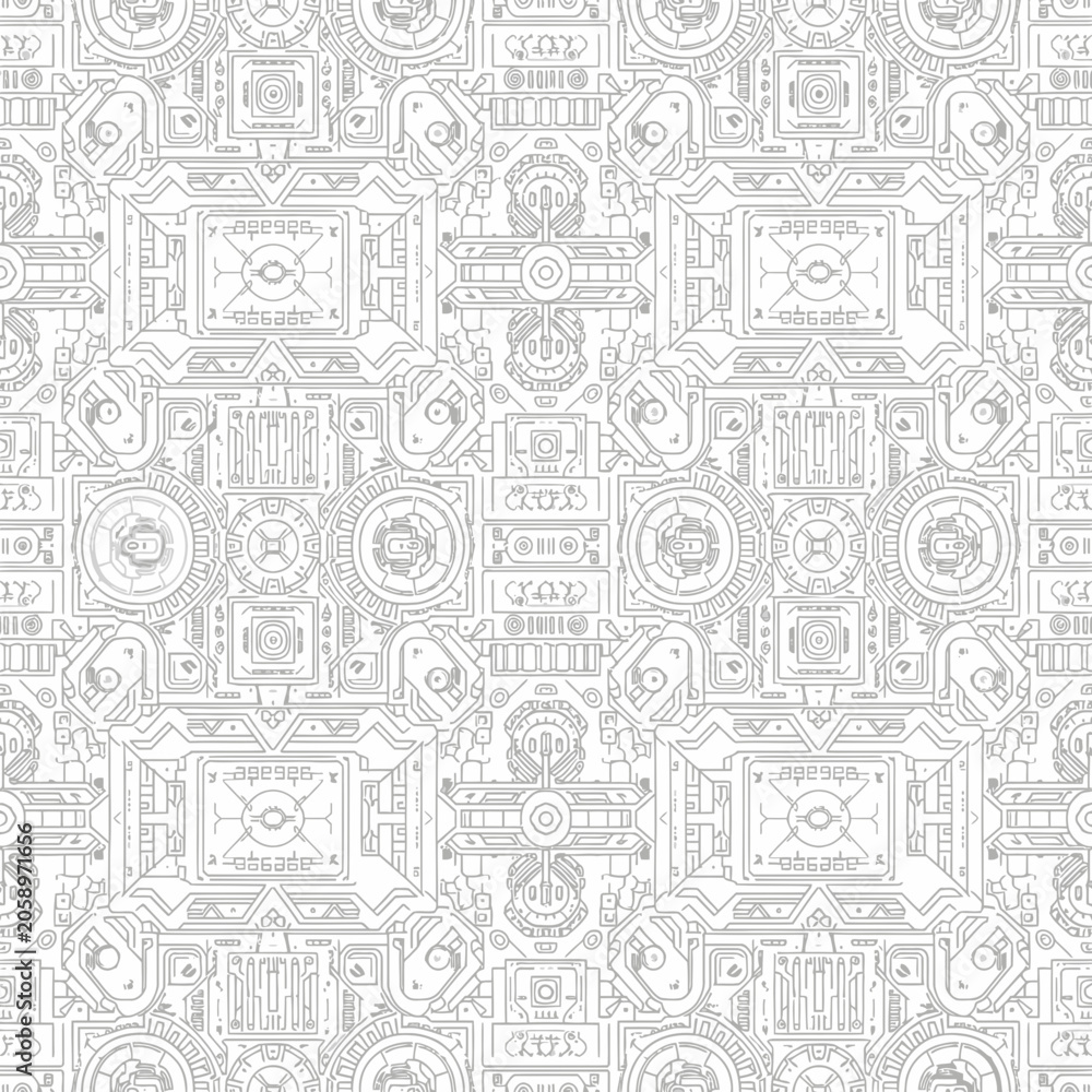 Obraz premium Geometric Pattern, Futuristic Abstract Design