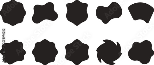 Canvas Print Black cow spots on white background