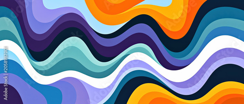Psychedelic Trippy Y2K Retro Background Vector Design, Groovy Abstract Hippie Pattern, Cool Geometric Wave Texture, Colorful Vintage 70s Wavy Swirl, Funky Liquid Acid Trip Wallpaper Illustration