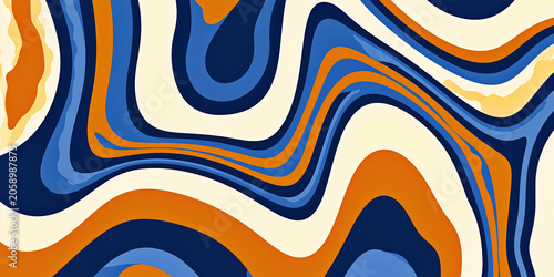 Psychedelic Trippy Y2K Retro Background Vector Design, Groovy Abstract Hippie Pattern, Cool Geometric Wave Texture, Colorful Vintage 70s Wavy Swirl, Funky Liquid Acid Trip Wallpaper Illustration