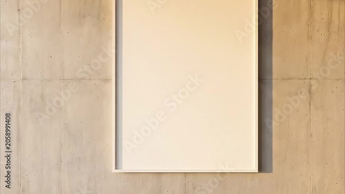 Empty room interior with wooden floor, wall frame and window light design Videos