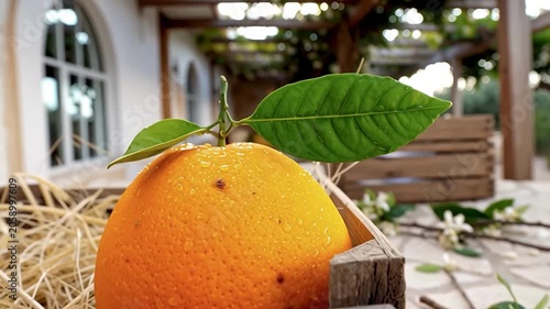 4K Macro Close Up of Farmers Hands Placing Bright Fresh Oranges in Wooden Crate
