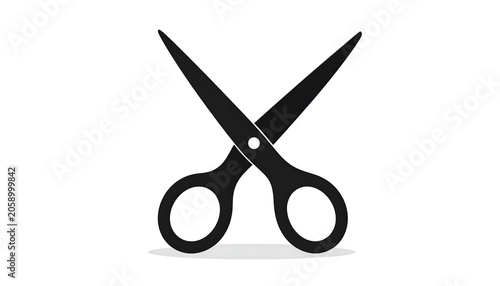A simple graphic illustration of closed scissors