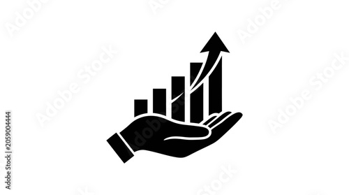 Business Growth and Success Concept with Upward Arrow.