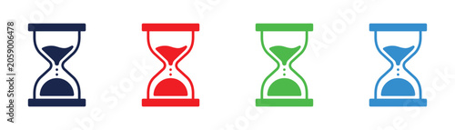 Canvastavla Vector hourglass icons in different colors
