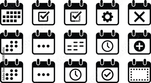 calendar icons for planning and organization