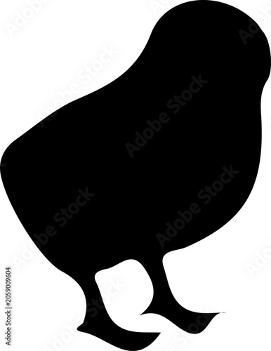 Black Rooster Silhouette for Farm Food and Chicken Restaurant Branding