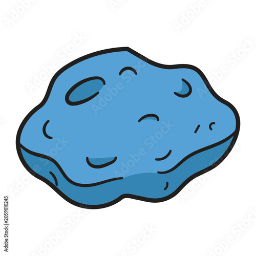 Obraz na plátně Blue Asteroid Element Vector Graphic Illustration