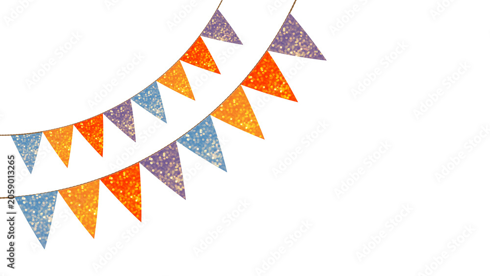Obraz premium holiday bunting flag festive decoration garland 