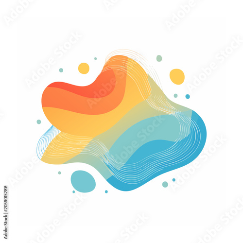 Colorful Abstract Wave Illustration with Flowing Lines