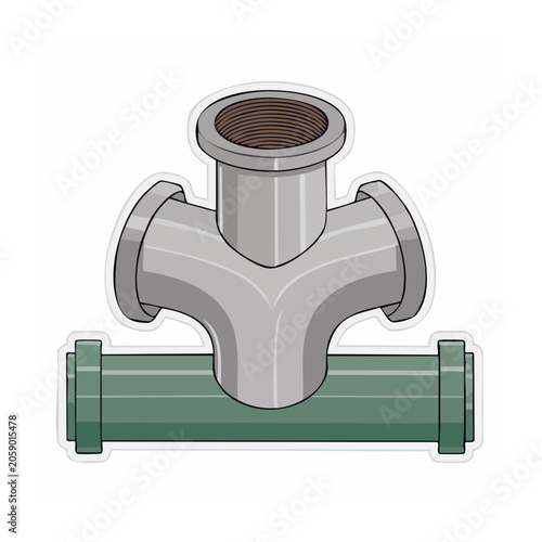 Industrial Tee Pipe Fitting with Flanges