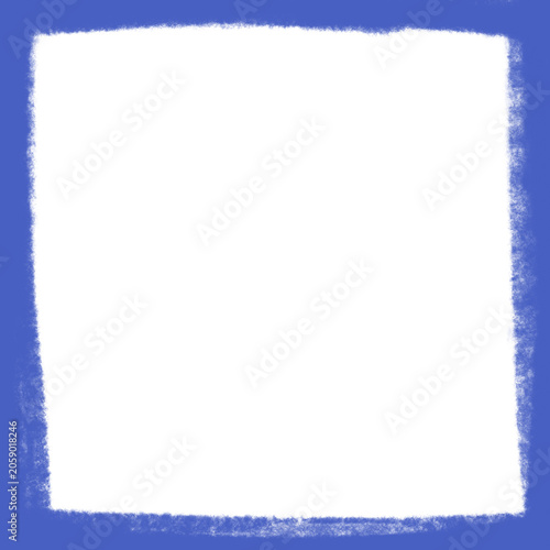 Marco textura pintura asimetrica azul sin fondo, transparente, cuadrada. 